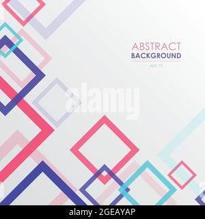 Hintergrund mit bunten Rahmen Quadrate. Abstrakte Illustration. Stock Vektor