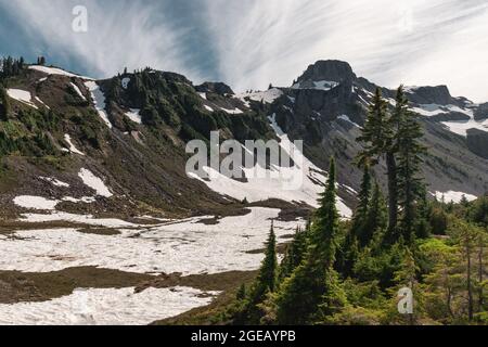 Bergrücken über Heather Meadows im Mt. Baker-Snoqualmie National Forest. Stockfoto