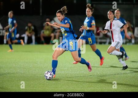 Vinovo, Italie. August 2021. Maria Mikolajva (St. Polten) während der UEFA Women's Champions League, Runde 1 - CP - Gruppe 8 zwischen St. Polten und Besiktas am 18. August 2021 auf dem Juventus Training Ground in Vinovo, Italien - Foto Nderim Kaceli/DPPI Credit: DPPI Media/Alamy Live News Stockfoto