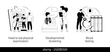 Pädiatrische Check-up abstrakte Konzept Vektor-Illustrationen. Stock Vektor