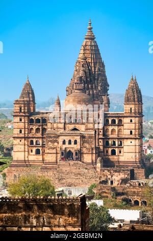 Chaturbhuj Tempel ist ein hindu-Tempel, der Vishnu in Orchha, Madhya Pradesh in Indien gewidmet ist Stockfoto