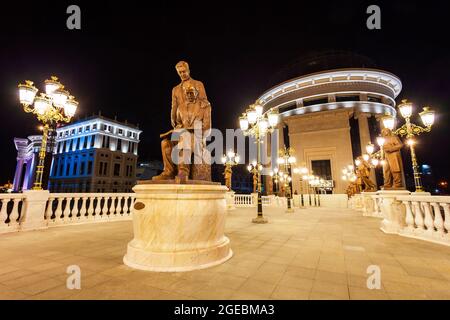 Staatsanwaltschaft oder Finanzpolizei und Ministerium für auswärtige Angelegenheiten in Skopje Stadt, Nord-Mazedonien Stockfoto