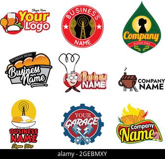 Colorfull Logo Bundle passend für Ihr Unternehmen Stock Vektor