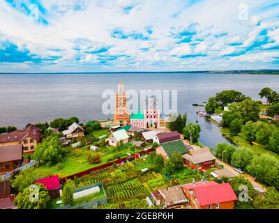 Kirche der vierzig Märtyrer von Sebaste in Pereslawl Zalessky Luftpanorama, Goldener Ring von Russland Stockfoto