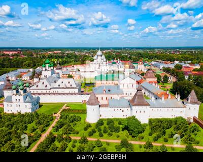 Rostow Kreml Luftpanorama in Rostow Weliki oder Rostow der große in Jaroslawl Oblast, Russland Stockfoto