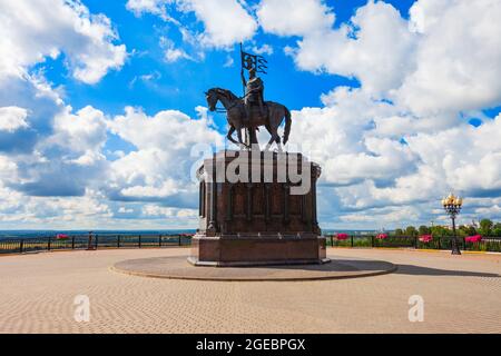 Denkmal für Großfürst Wladimir und St. Fedor in Wladimir Stadt, Goldener Ring von Russland Stockfoto