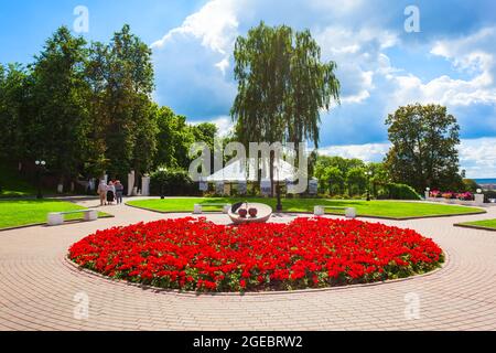 WLADIMIR, RUSSLAND - 09. AUGUST 2020: Denkmal für Wladimir Kirsche im Zentrum der Stadt Wladimir, Goldener Ring von Russland Stockfoto