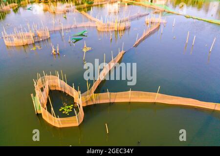 Schöner Bao Lam See in der Provinz Lam Dong im Süden Vietnams Stockfoto