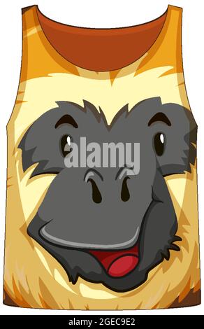 Tankdecke mit Abbildung des Gibbon-Musters Stock Vektor