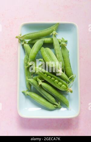 Nahaufnahme von Erbsen Stockfoto