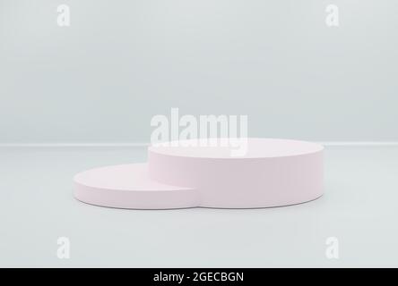 Mockup Podium für Produktbranding und Präsentation 3d Rendering 3d Illustration. Stockfoto
