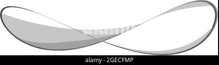 Infinity-Symbol mehrerer dünner schwarzer Linien. Konzept von unendlich, grenzenlos und endlos. Einfaches flaches Vektor-Designelement. Stock Vektor