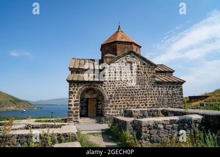 Sevanawank Klosteranlage am Ufer des Sevan Sees in Armenien Stockfoto