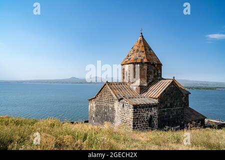 Sevanawank Klosteranlage am Ufer des Sevan Sees in Armenien Stockfoto