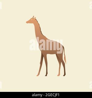 Silhouette einer Giraffe. Giraffe Seitenansicht Profil. Vektorgrafik. Stock Vektor