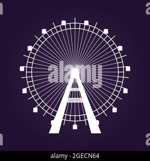 Symbol „Riesenrad“. Vektorgrafik. Stock Vektor