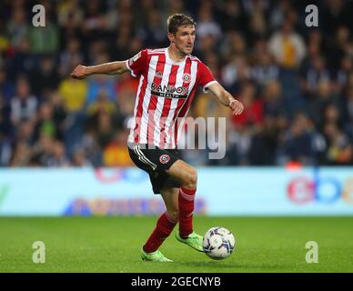 West Bromwich, England, 18. August 2021. Chris Basham von Sheffield Utd während des Sky Bet Championship-Spiels auf den Hawthorns, West Bromwich. Bildnachweis sollte lauten: Simon Bellis / Sportimage Kredit: Sportimage/Alamy Live News Stockfoto