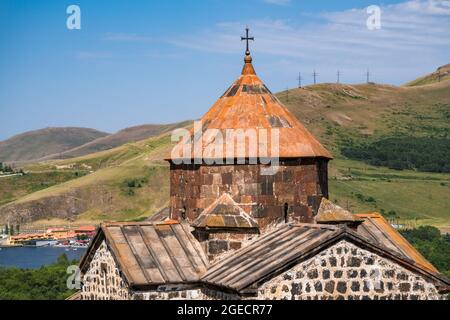 Sevanawank Klosteranlage am Ufer des Sevan Sees in Armenien Stockfoto