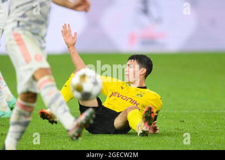 Giovanni REYNA (DO) Klagen vor Ort, Geste, Geste, Fußball-Supercup-Finale, Borussia Dortmund (DO) - FC Bayern München (M) 1: 3, am 08/17/2021 in Dortmund. #die DFL-Vorschriften verbieten die Verwendung von Fotos als Bildsequenzen und/oder quasi-Video # Â Stockfoto