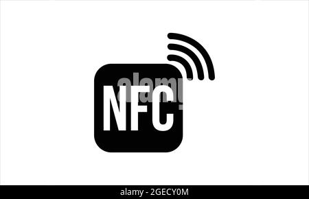 NFC-Symbol (Near Field Communication). NFC-Logo. Vektorsymbol Stock Vektor