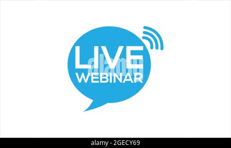 Live-Webinar Nachricht Chat-Symbol WiFi-Signal-Symbol Logo Symbol Vektor-Illustration Stock Vektor