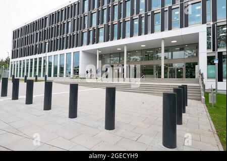 Offenbach, Deutschland. August 2021. Das neue Polizeipräsidium Südost-Hessen. Quelle: Sebastian Gollnow/dpa/Alamy Live News Stockfoto