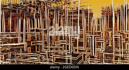 Computergestützte Illustration ideal für Buchcover-Design, Hintergrundebene in Composite Art Kreation Stockfoto