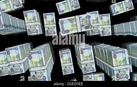 Arabische Emirate Dirhams Geldpaket 3d-Illustration. 500 AED Dubai Banknotenbündel. Konzept von Finanzen, Bargeld, Wirtschaftskrise, Unternehmenserfolg, re Stockfoto