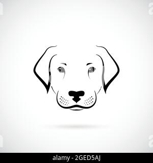 Hund labrador auf weißem Hintergrund. Skizze entwerfen. Hundesymbol für Ihr Design. Stock Vektor
