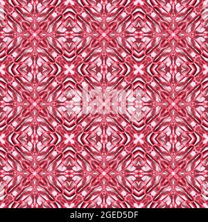 Nahtloses, abstraktes, geometrisches, monochromes Oberflächenmuster mit symmetrischer Form, die sich horizontal und vertikal wiederholt. Verwenden Sie für Mode-Design, hom Stockfoto