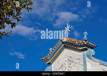 Barockkirche (Detail) in Diamantina, Minas Gerais, Brasilien Stockfoto