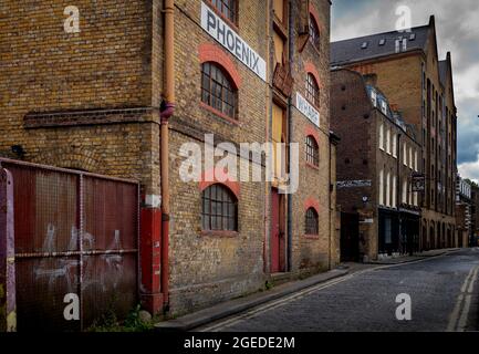 London Wapping East London Phoenix Wharf auf dem Highway Foto Brian Harris August 2021 Stockfoto