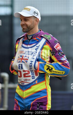 MANCHESTER, GROSSBRITANNIEN. 16. AUGUST Rory Schlein während des Sports versichern British Speedway Finals im National Speedway Stadium, Manchester am Montag, 16. August 2021. (Kredit: Eddie Garvey | MI News) Stockfoto