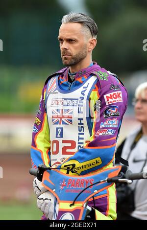 Manchester, Großbritannien. August 2021. MANCHESTER, GROSSBRITANNIEN. 16. AUGUST Rory Schlein während des Sports versichern British Speedway Finals im National Speedway Stadium, Manchester am Montag, 16. August 2021. (Kredit: Eddie Garvey | MI Nachrichten) Kredit: MI Nachrichten & Sport /Alamy Live Nachrichten Stockfoto