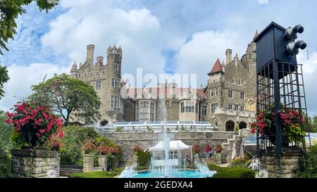 Außenwände Architektur der Casa Loma. Casa Loma ist eine neugotische Architektur Burg, die eine wichtige Touristenattraktion in der Stadt Toronto ist Stockfoto