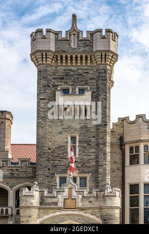 Außenwände Architektur der Casa Loma. Casa Loma ist eine neugotische Architektur Burg, die eine wichtige Touristenattraktion in der Stadt Toronto ist Stockfoto