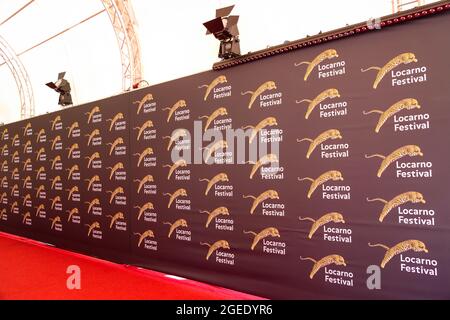 Annual International Locarno Film Festival, berühmtes internationales Filmfestival auf der Piazza Grande in Locarno, Schweiz Stockfoto