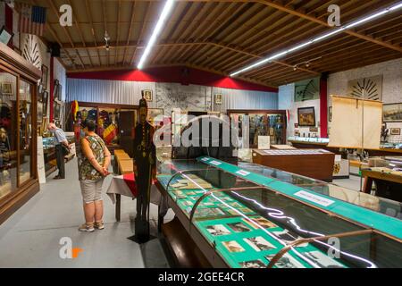 1. Weltkrieg Museum Schlacht der Silberhelme / Schlacke der Zilveren Helmen über den letzten großen Kavallerieanschlag der deutschen Armee in Halen, Limburg, Belgien Stockfoto