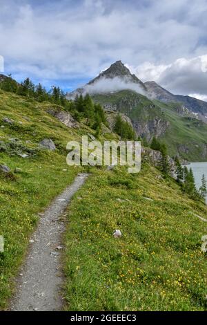 Margaritze, Talwanne, Margaritzenstausee, See, Stausee, Freiwandeck, Freiwandkopf, Pasterze, höchster Berg Österreichs, Glocknergruppe, Möll, Möllsper Stockfoto