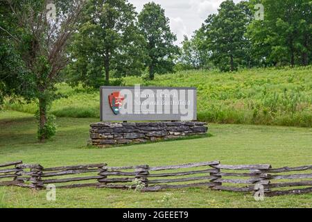 Republic, Missouri - Wilson's Creek National Battlefield, Ort einer Schlacht im amerikanischen Bürgerkrieg von 1861. Stockfoto