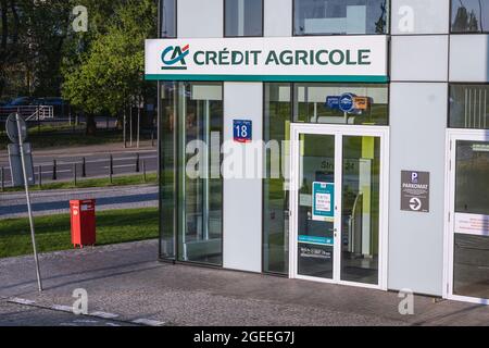 Credit Agricole Niederlassung in Warschau, Polen Stockfoto