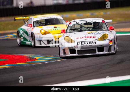 Le Mans, Frankreich. August 2021. 160 Fairbairn Peter (gbr), McLean Paul (gbr), Porsche 993 GT2 Evo, Action während der Langstrecken-Legenden 2021 auf dem Circuit des 24 Heures du Mans, vom 18. Bis 21. August 2021 in Le Mans, Frankreich - Foto Joao Filipe/DPPI Quelle: Independent Photo Agency/Alamy Live News Stockfoto