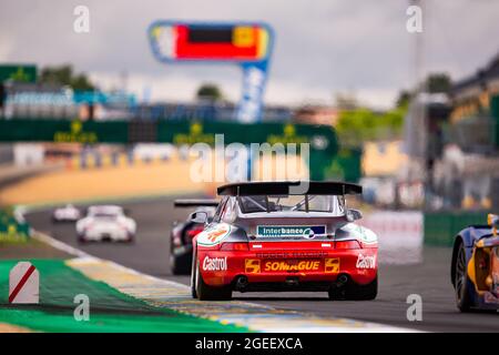 Le Mans, Frankreich. August 2021. 73 Schindler Guenther (ger), Porsche 993 GT2, Action während der Langstrecken-Legenden 2021 auf dem Circuit des 24 Heures du Mans, vom 18. Bis 21. August 2021 in Le Mans, Frankreich - Foto Joao Filipe/DPPI Credit: Independent Photo Agency/Alamy Live News Stockfoto