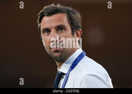 Monaco, Monaco, 17. August 2021. Darijo Srna Shakhtar Donetsk, Sportdirektor während des UEFA Champions League-Spiels im Stade Louis II, Monaco. Bildnachweis sollte lauten: Jonathan Moscrop / Sportimage Stockfoto