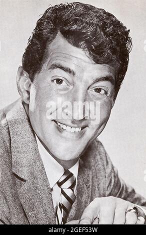 Sammel-Ausstellungskarte des Sängers/Schauspielers Dean Martin Stockfoto