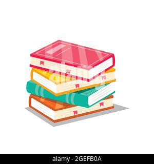 Stapel von Büchern Illustrationsvektor isoliertes DesignStapel von Büchern Illustrationsvektor isoliertes Design Stock Vektor