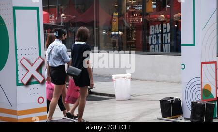 Siam Square Shopping Area während der weichen Eröffnung nach der ersten Pandemie-Lockdown Stockfoto