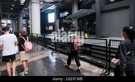 Siam Square Shopping Area während der weichen Eröffnung nach der ersten Pandemie-Lockdown Stockfoto