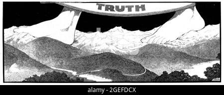 Winsor McCay Cartoon-Artwork mit dem Titel Wahrheit Stockfoto