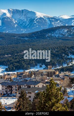 FRANKREICH, PYRENEES-ORIENTALES (66) SKIGEBIET LES ANGLES Stockfoto